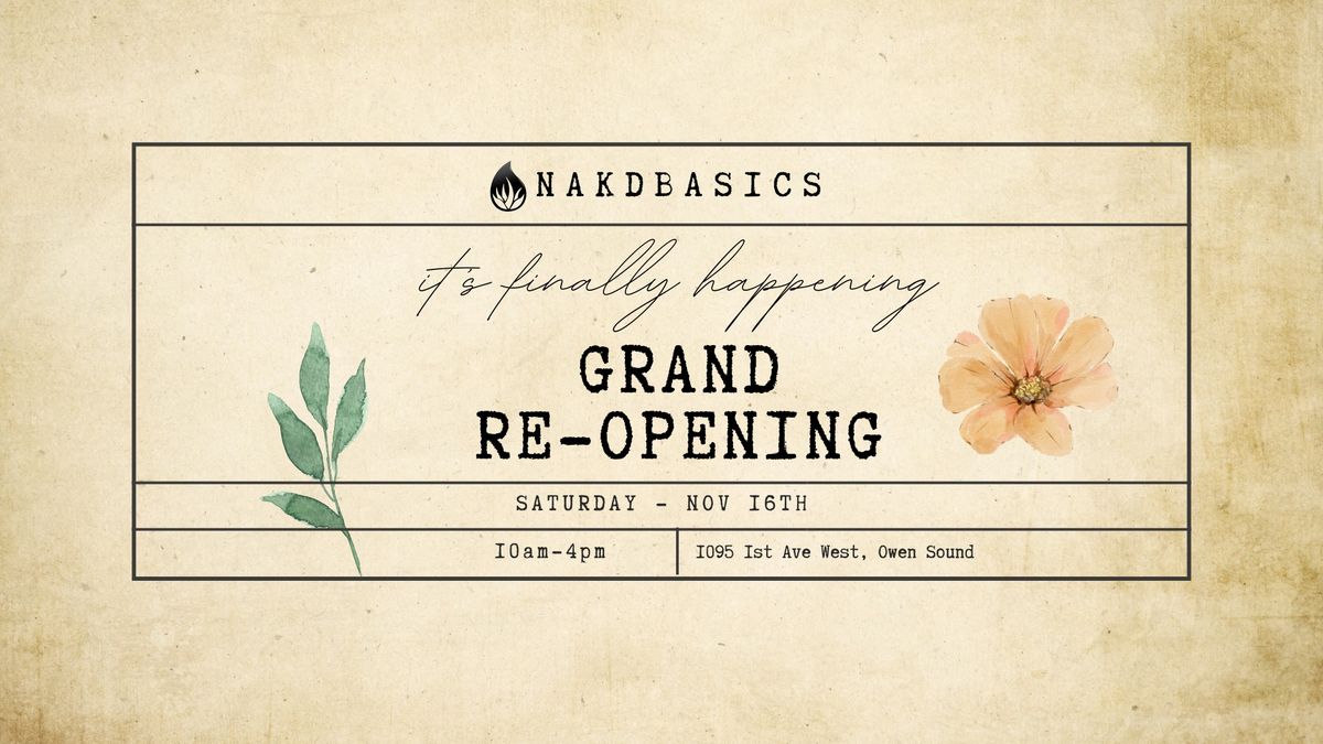 GRAND OPENING - STORE FRONT