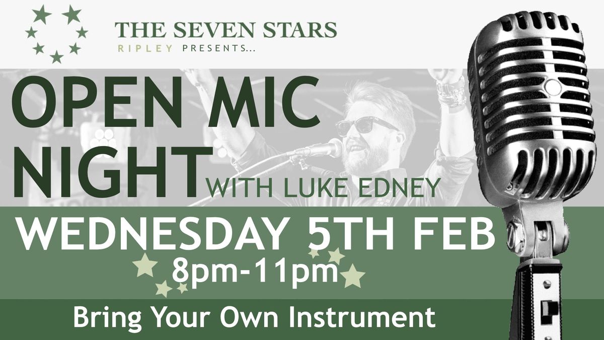 Open Mic Night at The Seven Stars Ripley with Luke Edney