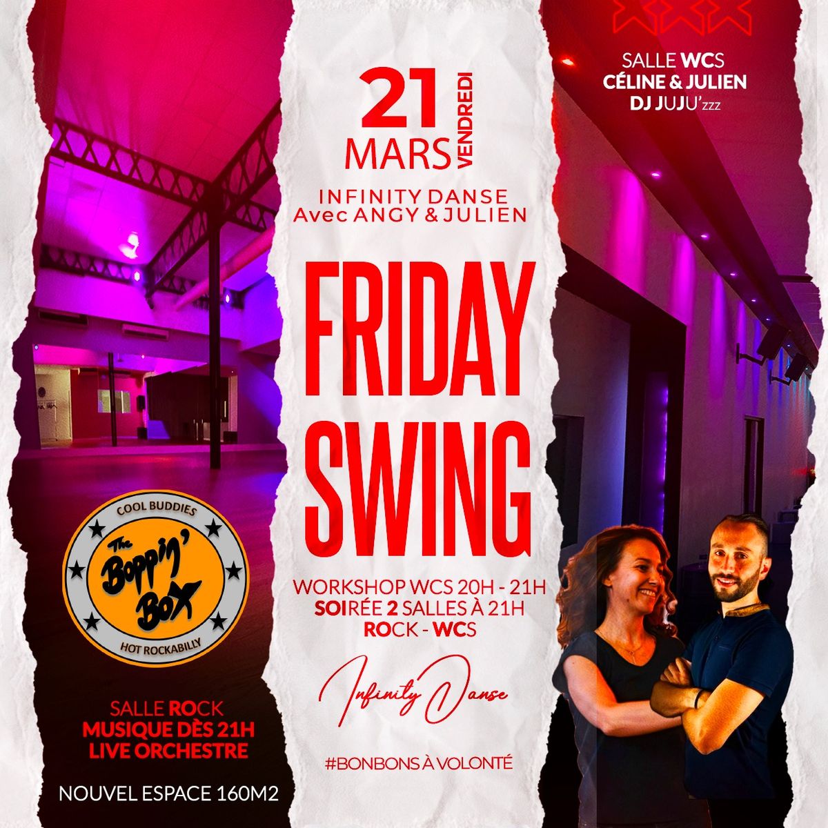 FRIDAY SWING - Workshop WCS\/Live ORCHESTRE ROCK (2 salles WCS\/ Rock)