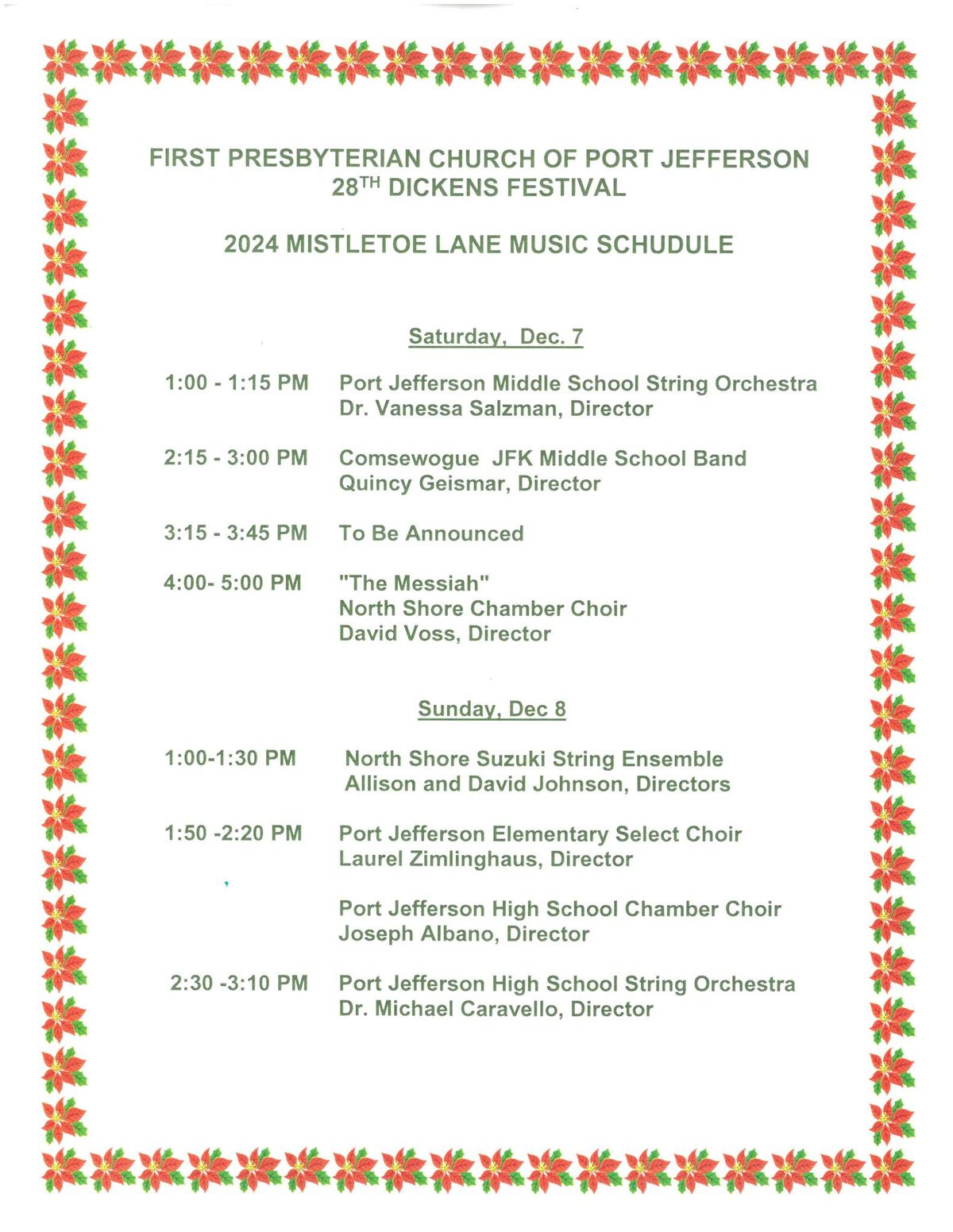 Mistletoe Lane and Live Music - 28th Annual Dickens Festival