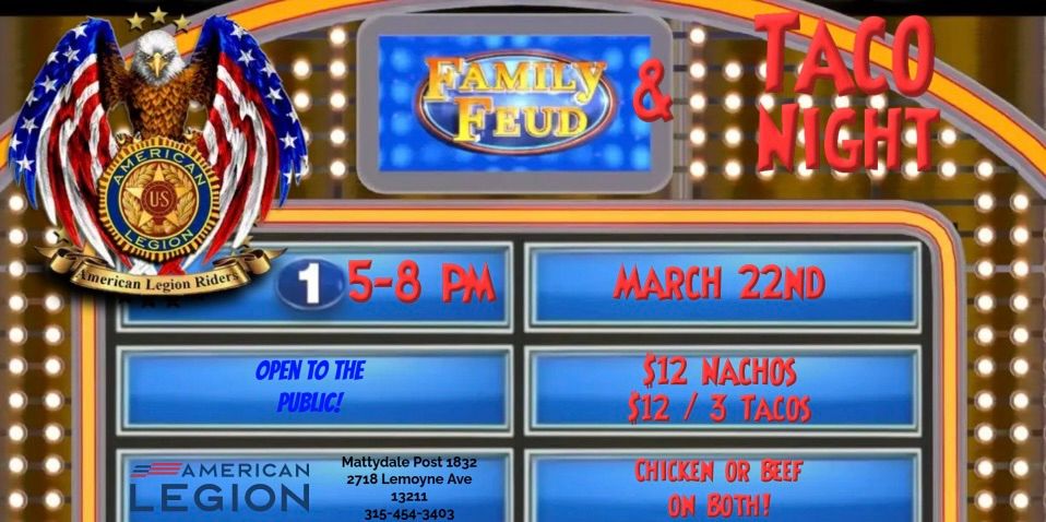 Mattydale American Legion Family Feud and Taco night