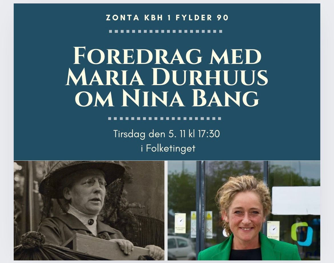 Foredrag i Folketinget med Maria Durhuus om Nina Bang og kvindelige politikere 