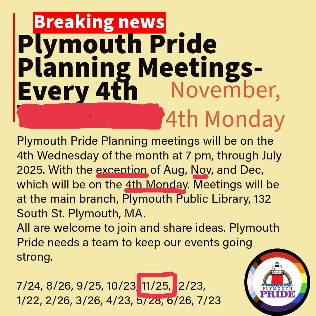 Plymouth Pride Planning Meetings-