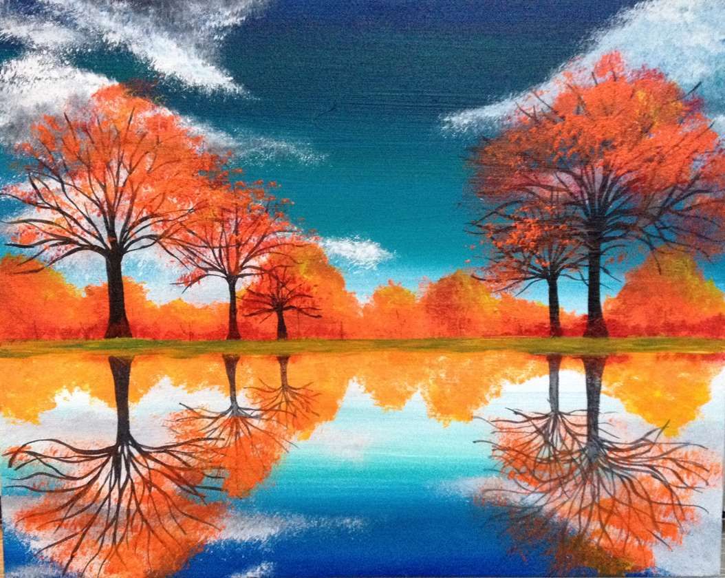 Sip & Paint 'Autumn Reflections' with us!