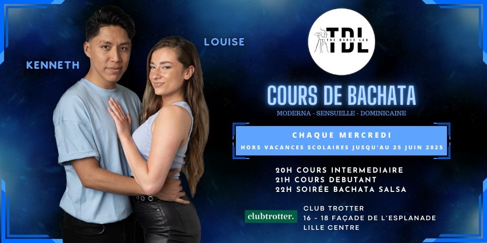 COURS du Mercredi BACHATA by Kenneth et Louise - THE DANCE LAB LILLE