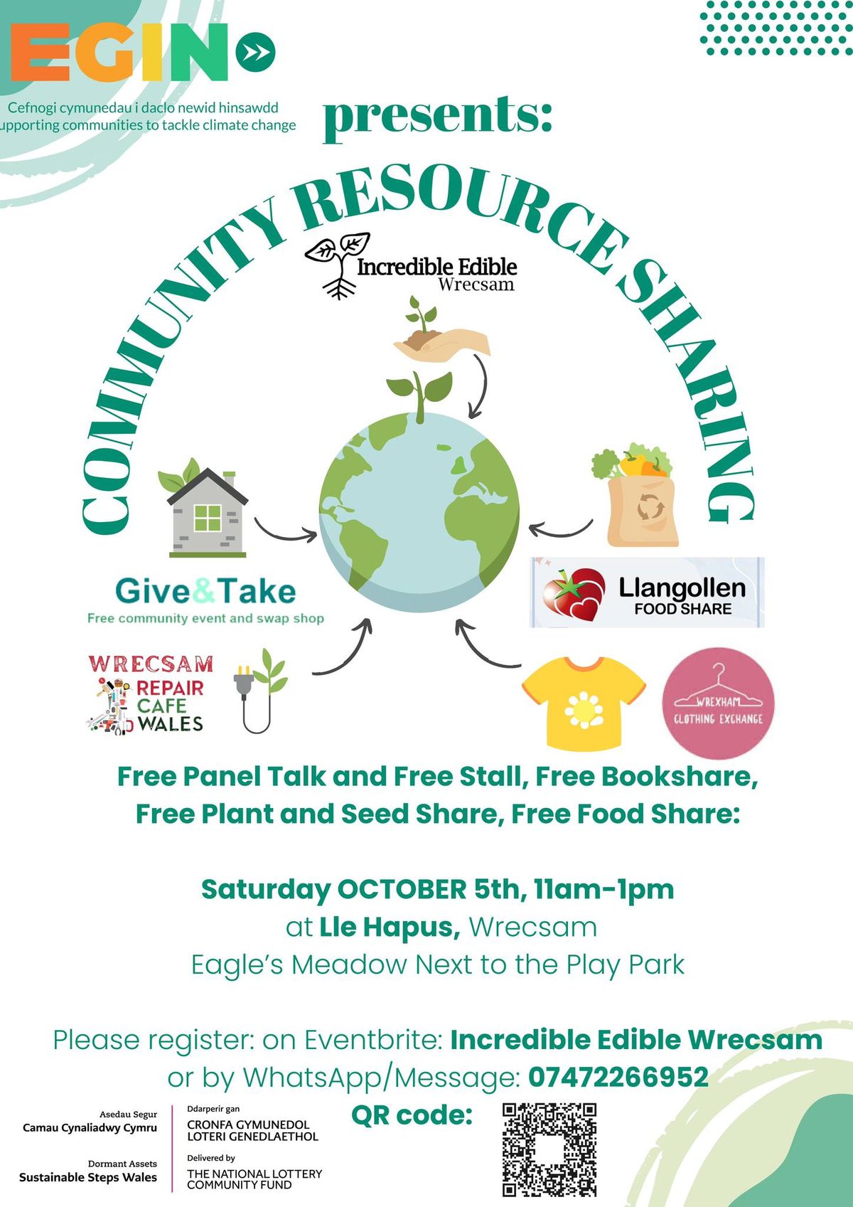 Community Resource Sharing : Free Event: Panel Talk: Mini Free Shop: Repair Cafe: Plant Share 