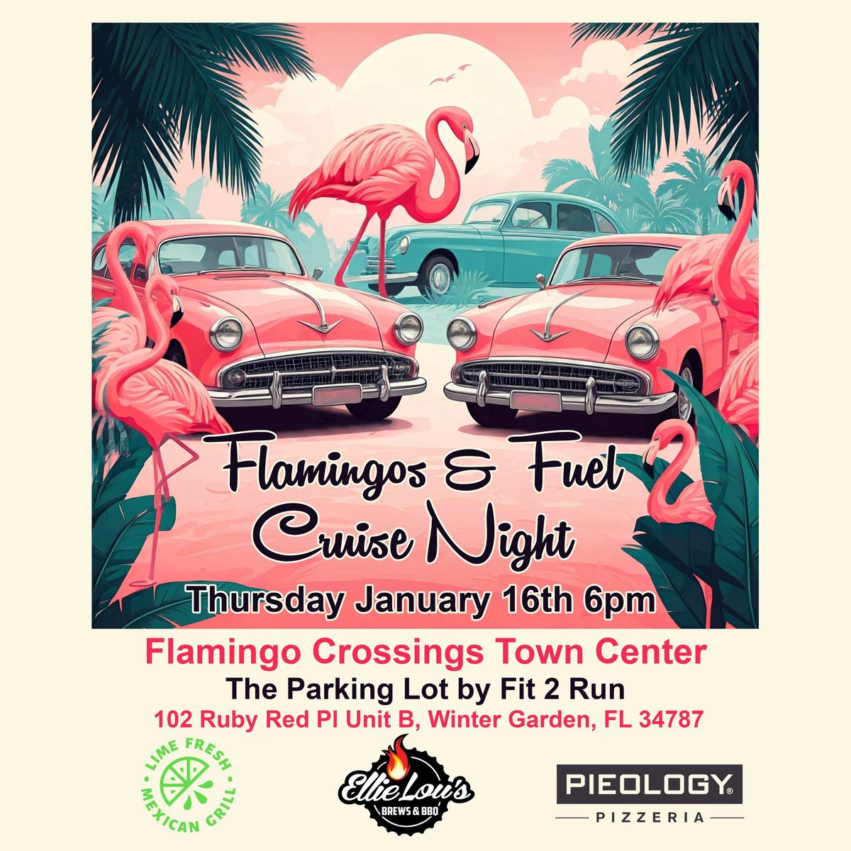 Flamingos & Fuel Cruise Night