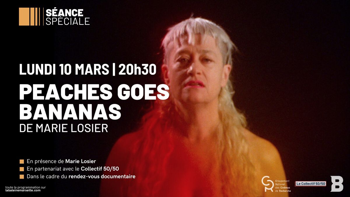 [s\u00e9ance sp\u00e9ciale] PEACHES GOES BANANAS, de Marie Losier | Avec Marie Losier et le Cin\u00e9-Club 50\/50