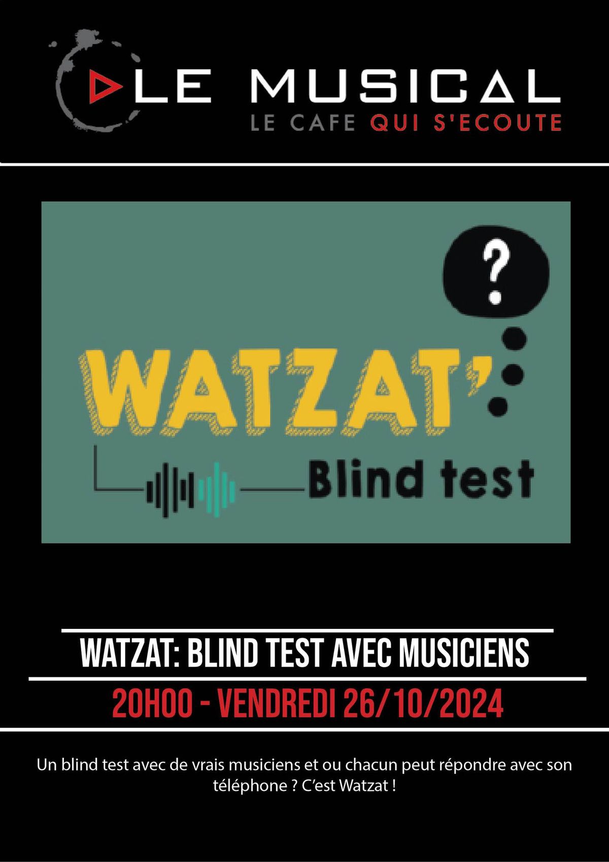 Watzat: Blind test avec de vrais musiciens !