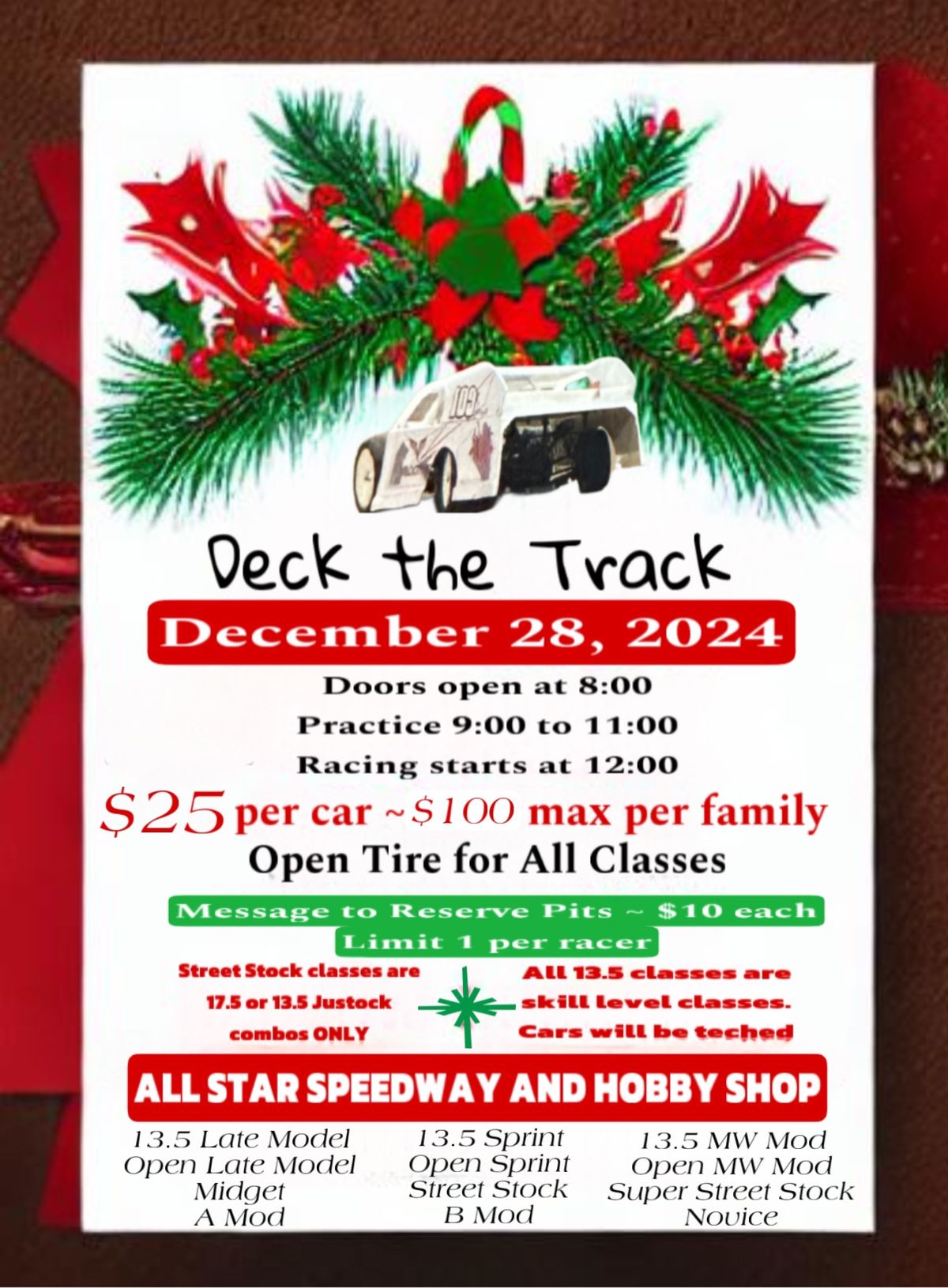 Deck the Track Trophy Race