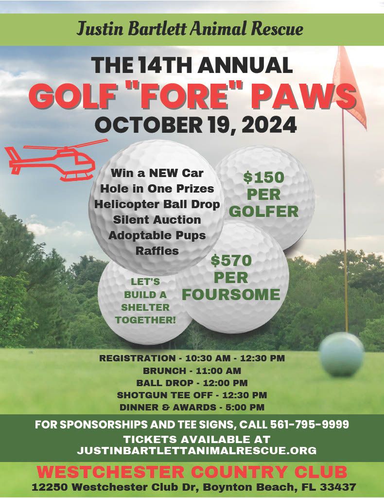 Fourteenth Annual Golf Fore Paws