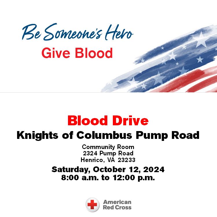 Quarterly Blood Drive - October 12