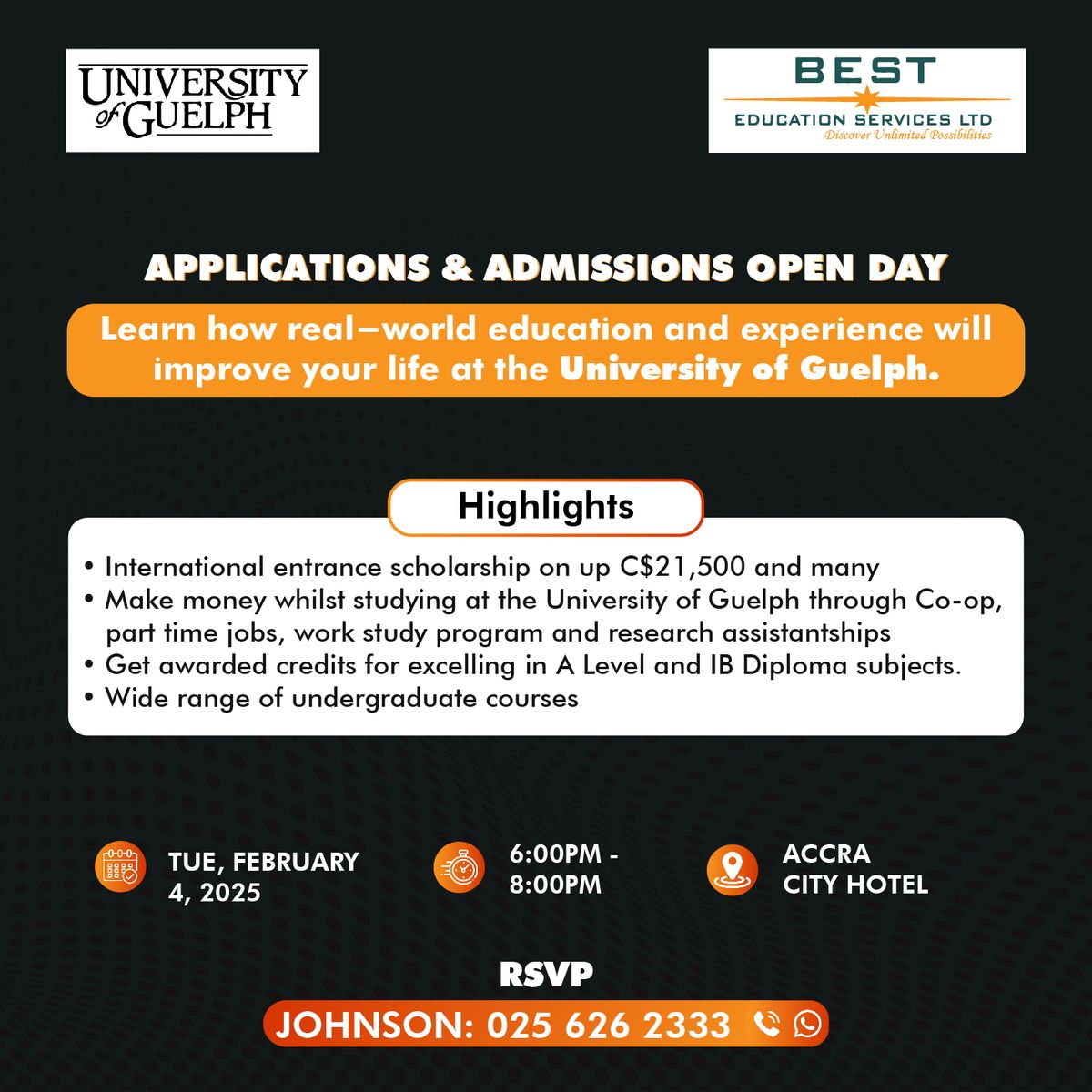 Applications & Admissions Day in Accra