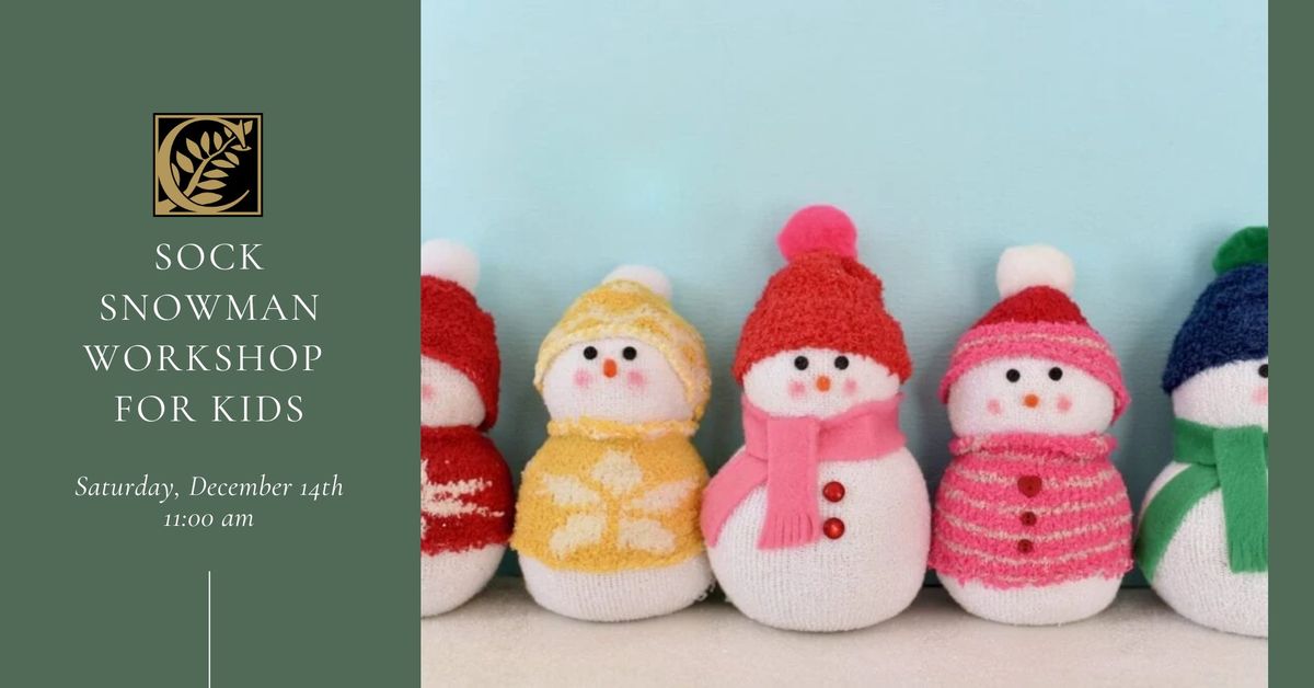 Sock Snowman Workshop for Kids