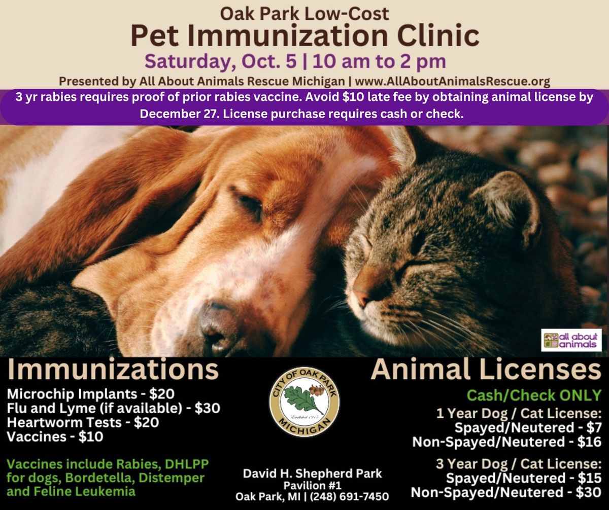 Pet Shot Clinic - Oak Park