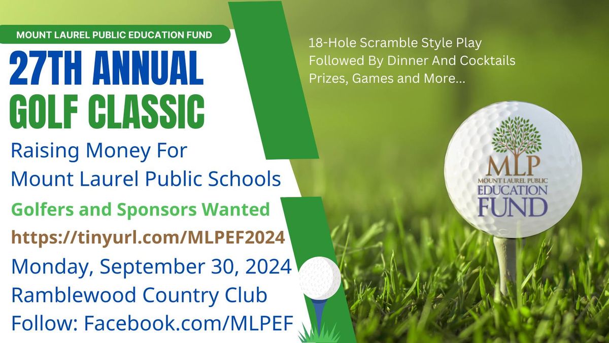 27th Annual Golf Classic To Benefit Mount Laurel Public Schools