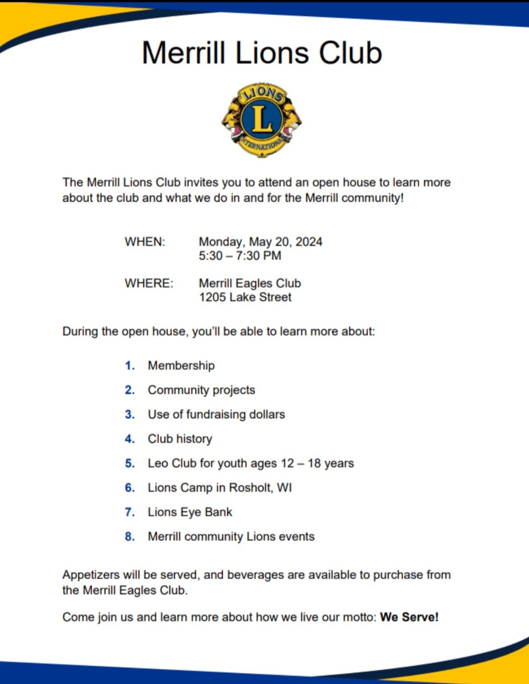 Lions Club Meet and Greet