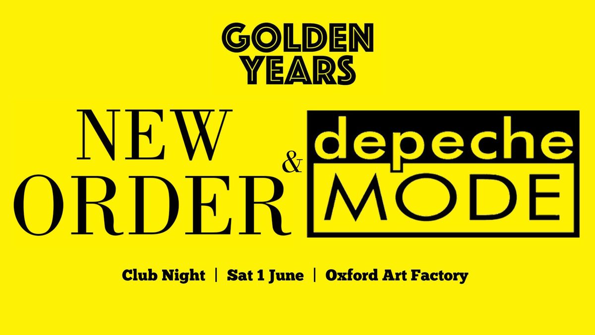 New Order & Depeche Mode Club Night: supporting local charities