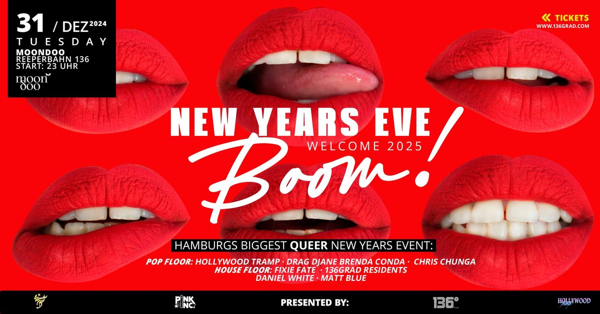 New Years Eve BOOM! Welcome 2025 @ Moondoo Club & Basement