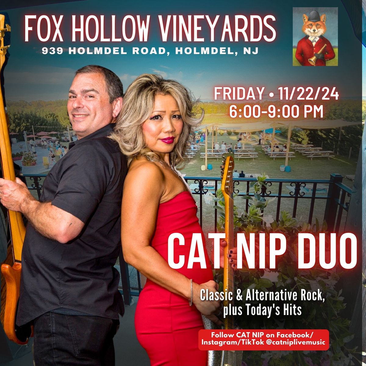 CAT NIP DUO: November TGIF at Fox Hollow Vineyards (Indoors)