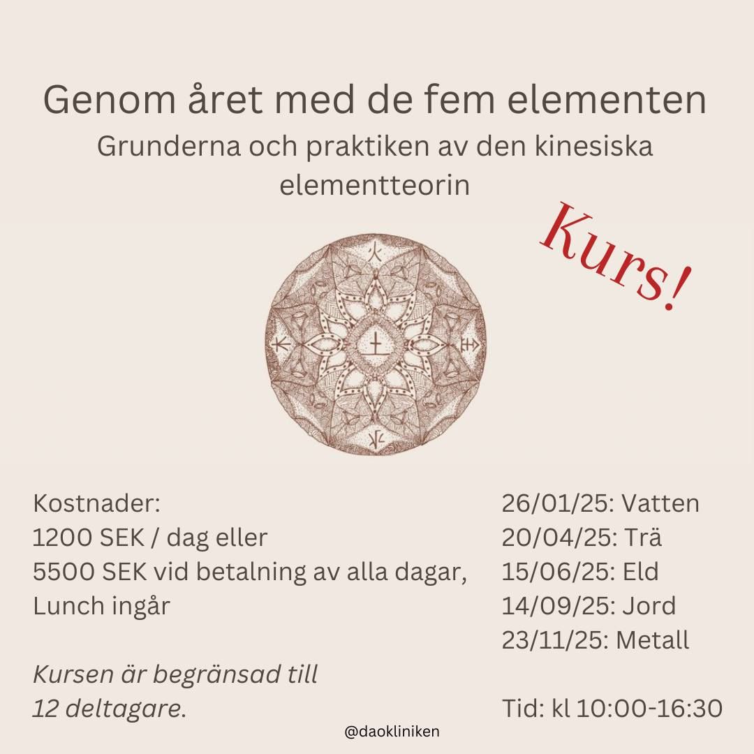 Genom \u00e5ret med de fem elementen 