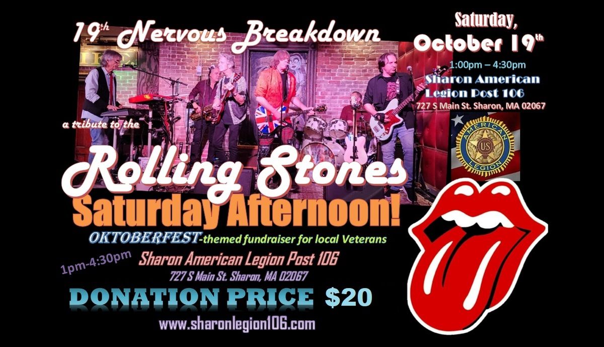 Rolling Stones tribute, 19th Nervous Breakdown, at Sharon American Legion Post 106