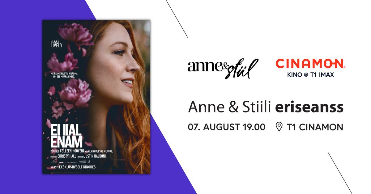 ANNE & STIILI eriseanss CINAMON T1 IMAX kinos