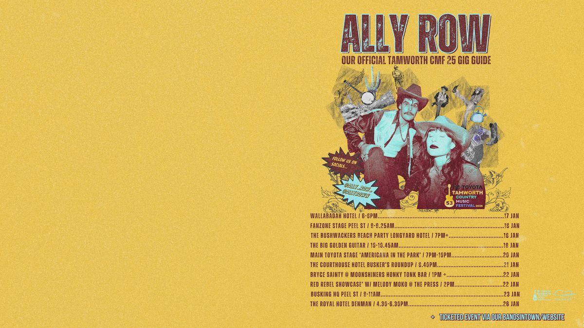 Ally Row are returning to The Royal Hotel Denman! On their way from TCMF25