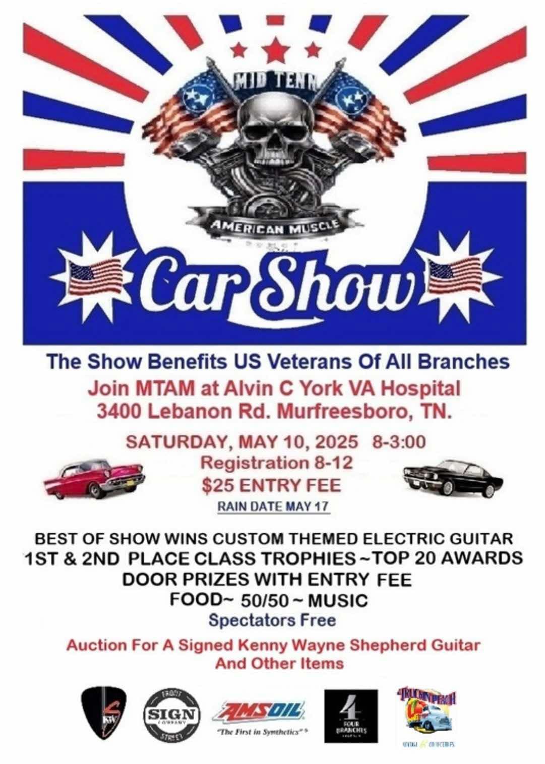 Mid Tenn American Muscle Car Show for the Veterans of all Branch's