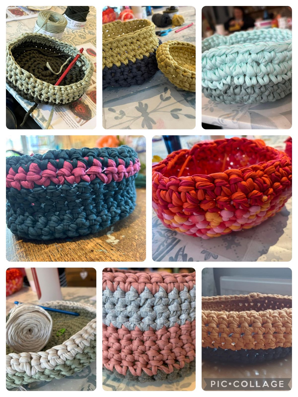 T-Shirt Yarn Crochet Baskets Workshop