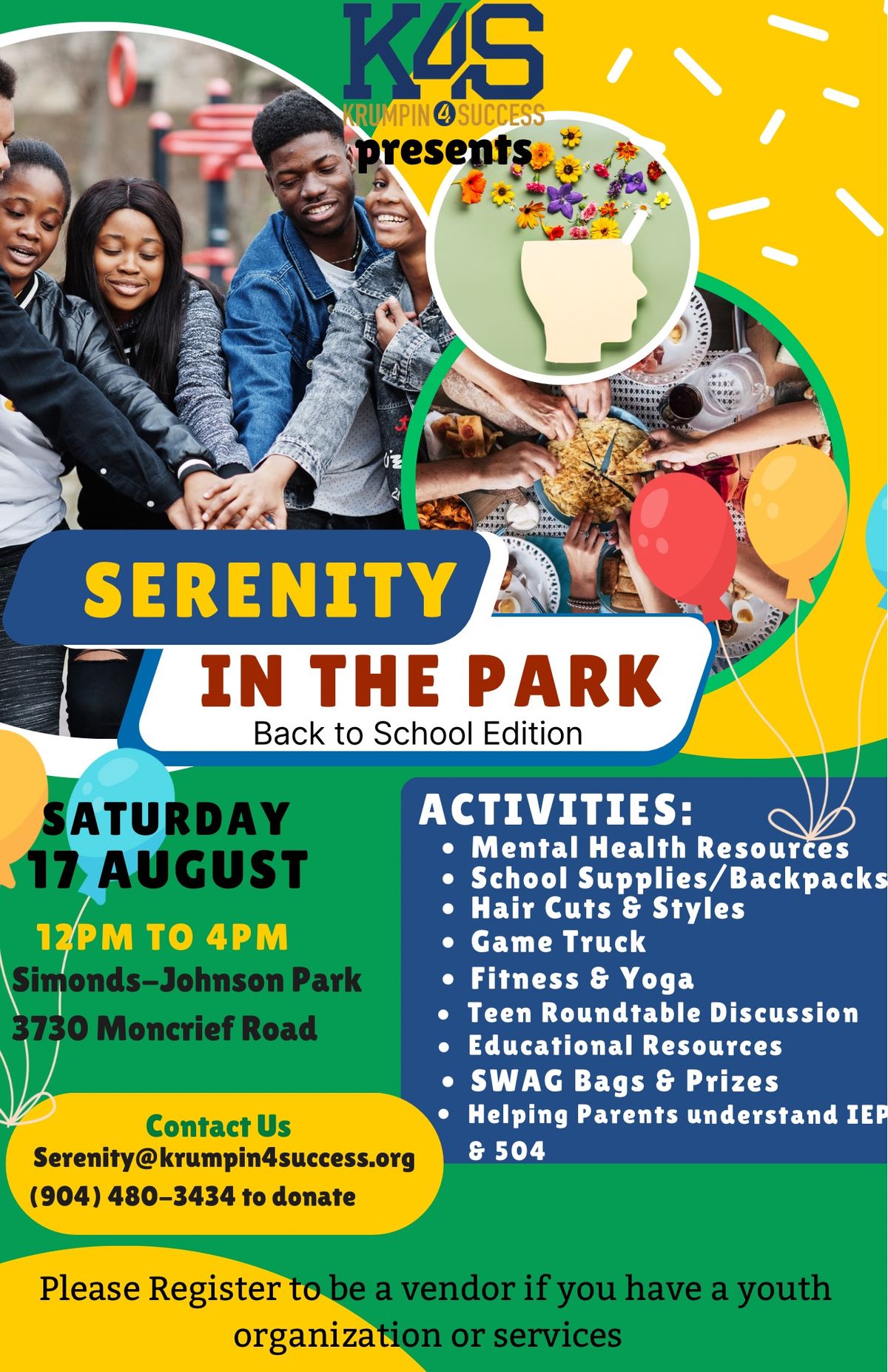 Serenity in the Park: Back to School Edition
