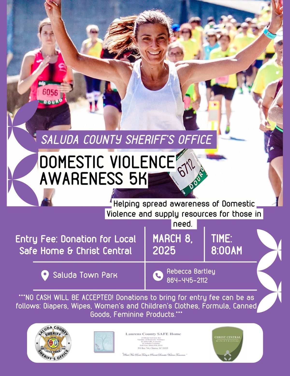 Saluda County Sheriff's Office 1st Annual Domestic Violence Awareness 5K