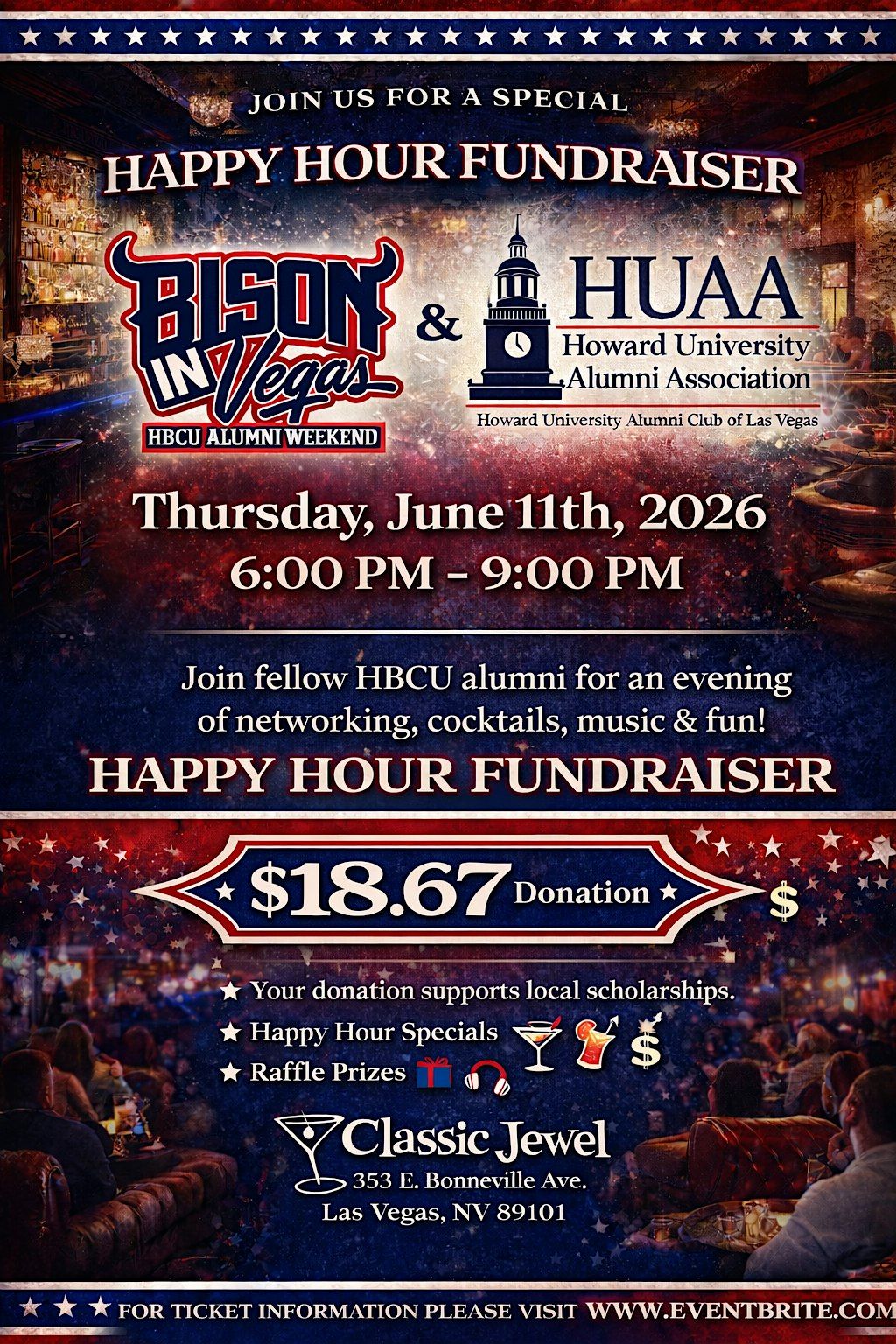 BIV HBCU Alumni Weekend and HUAC Club of Las Vegas Happy Hour Fundraiser