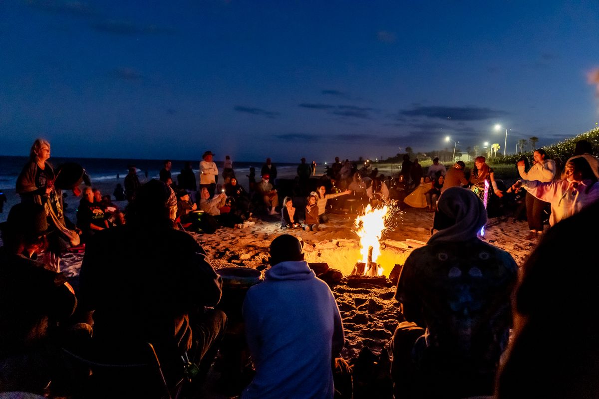 Full Moon Drum Circle Bonfire