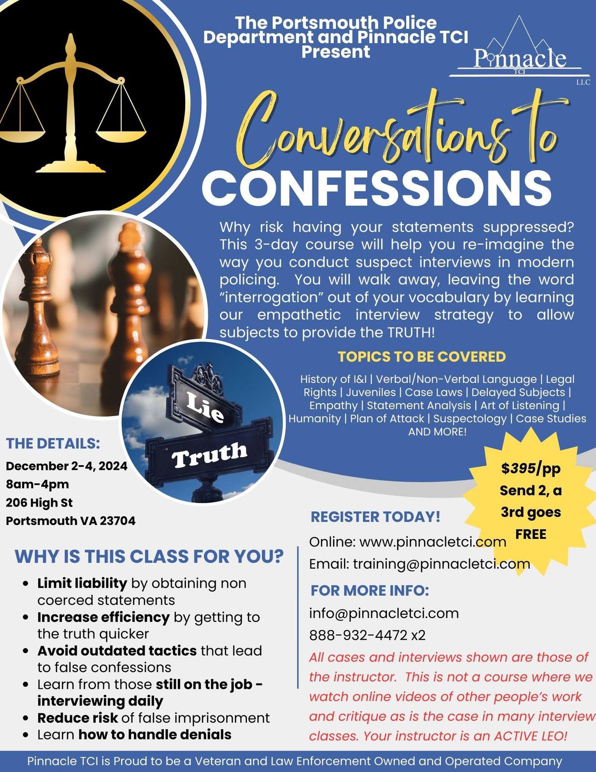 Conversations to Confessions: Proven Tactics to Elicit the Truth.