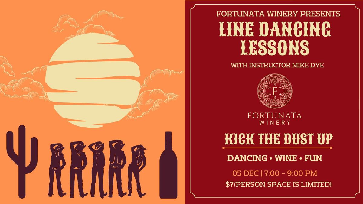 Line Dancing Lessons at Fortunata Winery