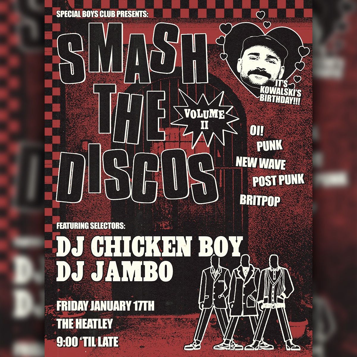 SMASH THE DISCOS! WITH DJ\u2019S JAMBO & CHICKEN BOY! FRI JAN 17TH @ THE HEATLEY