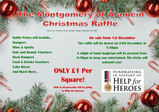 Christmas Giveaway 2022 Hampton Roads Charity Christmas Raffle Draw, The Montgomery Of Alamein Pub - Hampton  Magna, Warwick, 24 December 2021