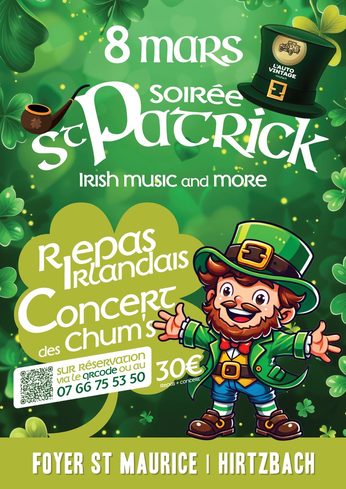 Soir\u00e9e Saint-Patrick - L'Auto Vintage & et les Chum's