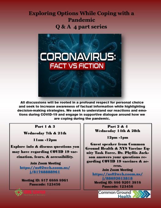 Exploring Options While Coping With A Pandemic Q A 4 Part Series 803 West Avesuite 196 Rochester Ny 2413 United States 28 April 21