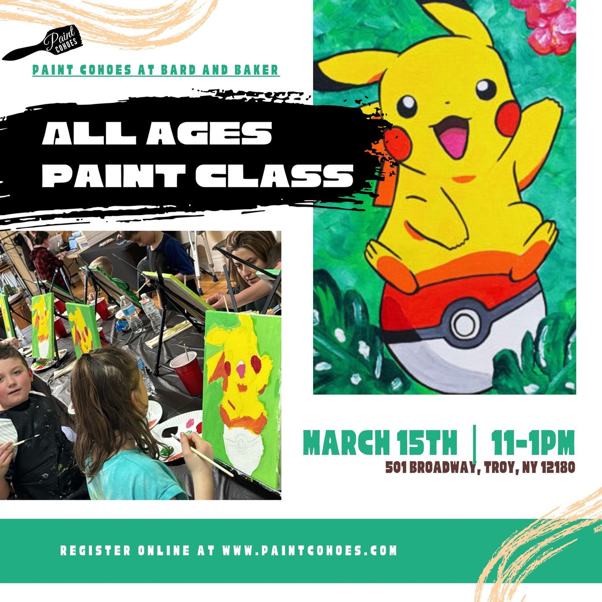 All Ages Pokemon Paint & Sip with Paint Cohoes