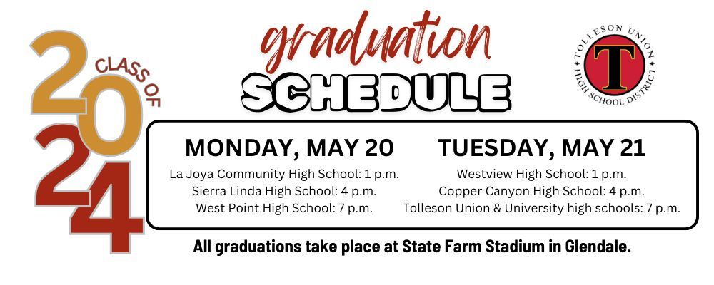 Tolleson Union and University High Graduations