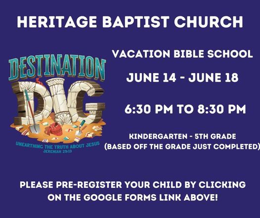 Destination Dig Vacation Bible School