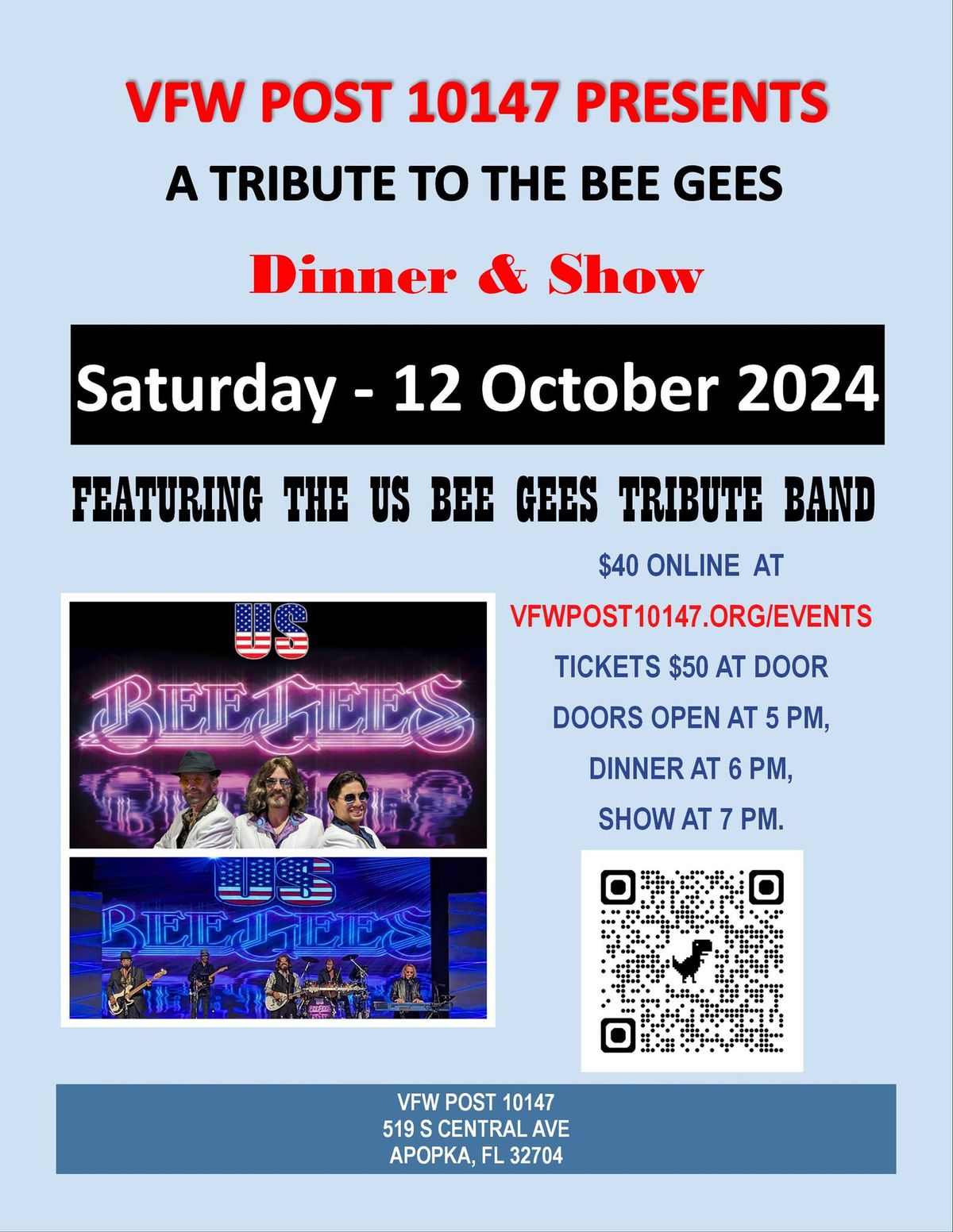 BeeGees Tribute - Dinner & Show