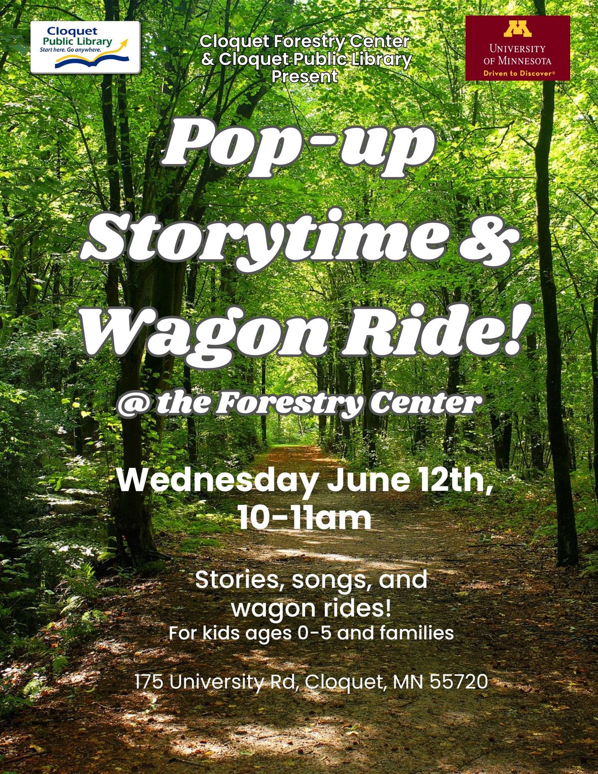 Pop-up Storytime at the Forestry Center