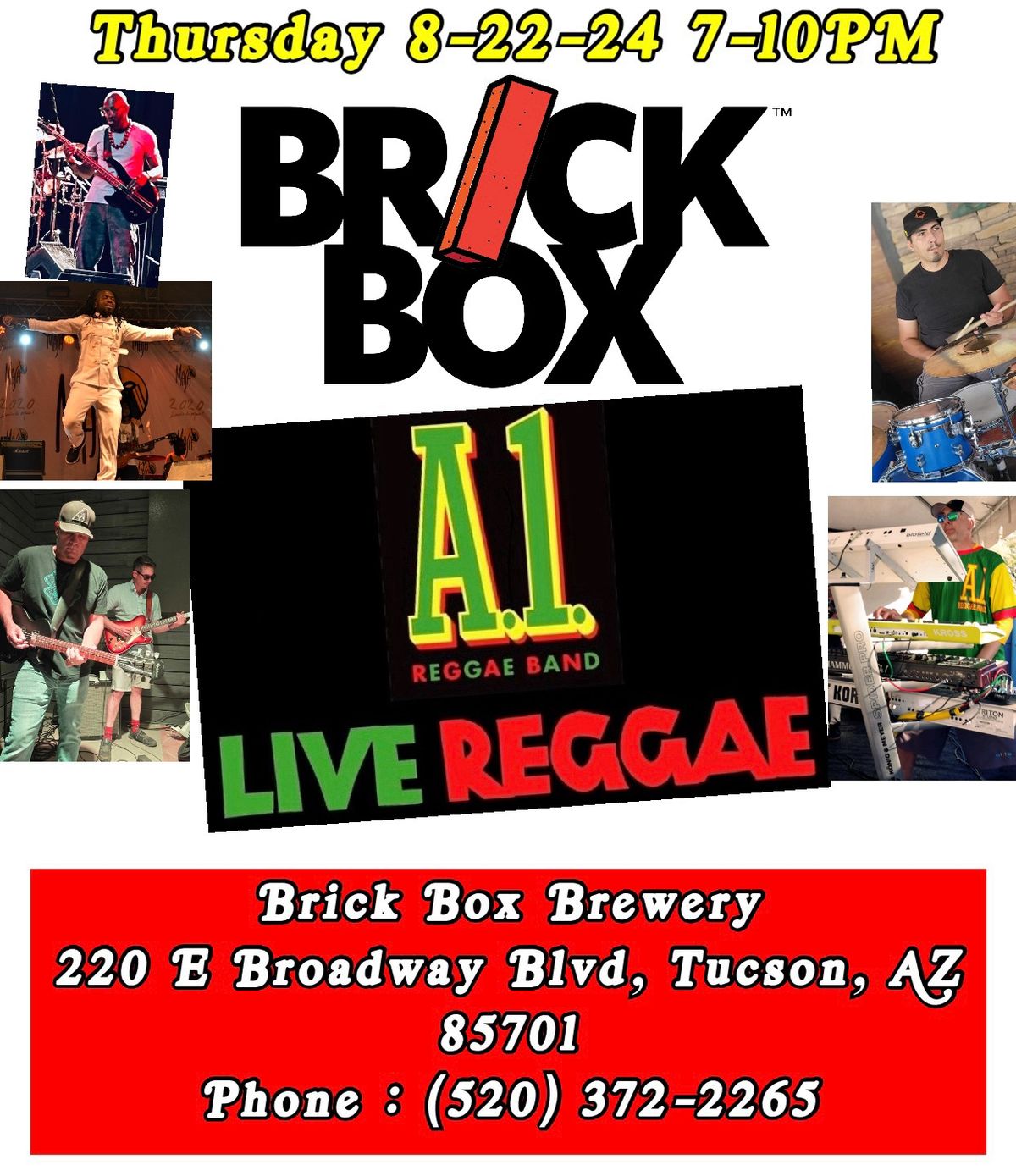 A1 Reggae with General Tchefary at Brick Box Brewery (Tucson)