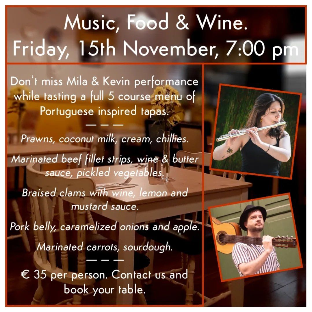 Music, Portuguese Tapas and Wine Night