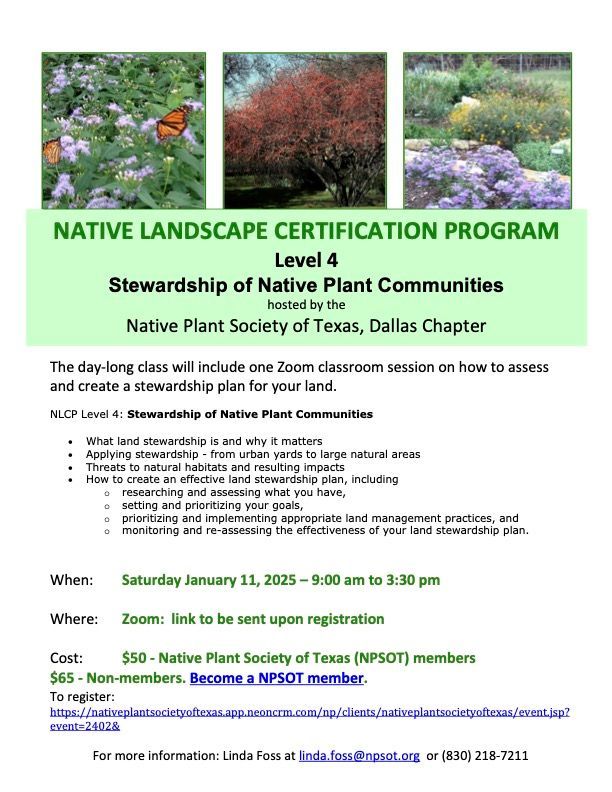 Native Landscape Certification Level 4 class