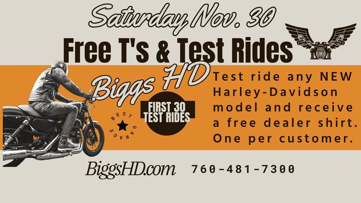 Free T's and Test Rides Event