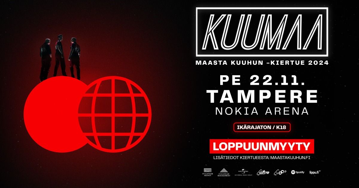 KUUMAA: Maasta kuuhun -kiertue \/ TAMPERE, Nokia Arena